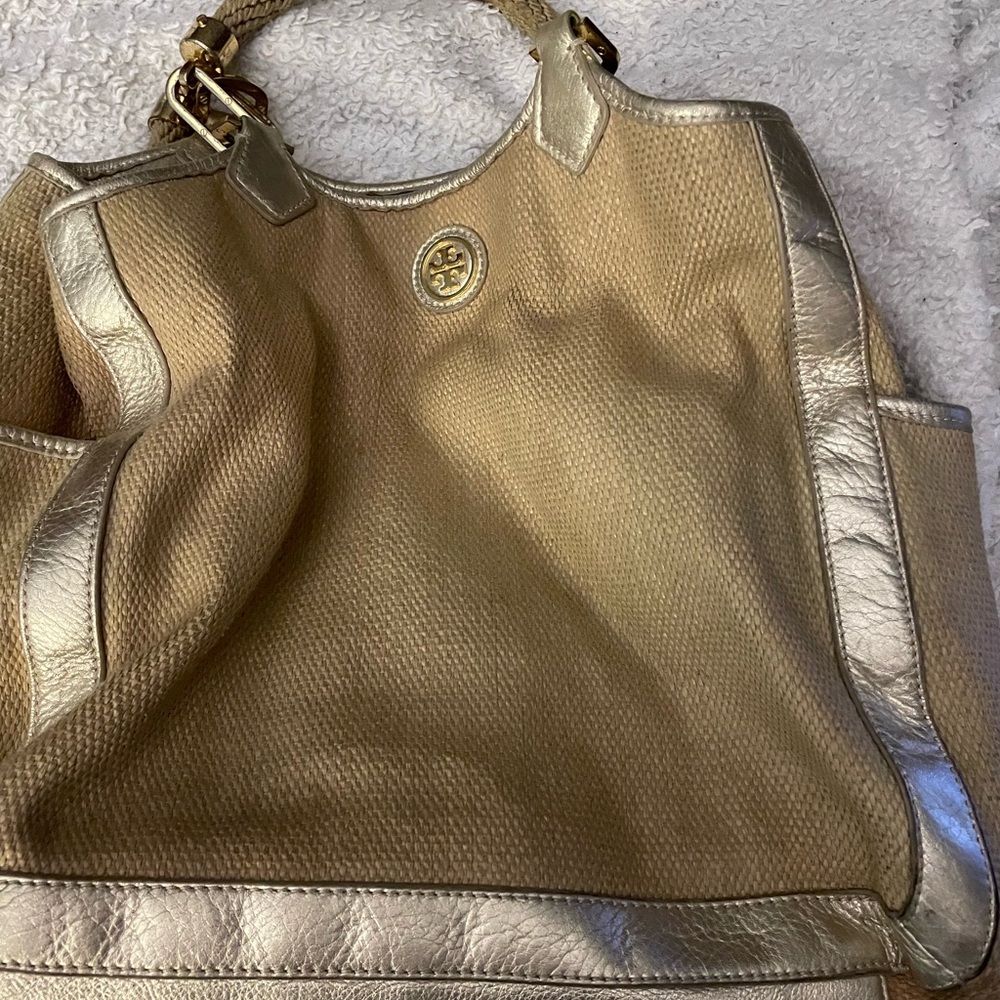 Tory Butch Woven Mini Tote Bag